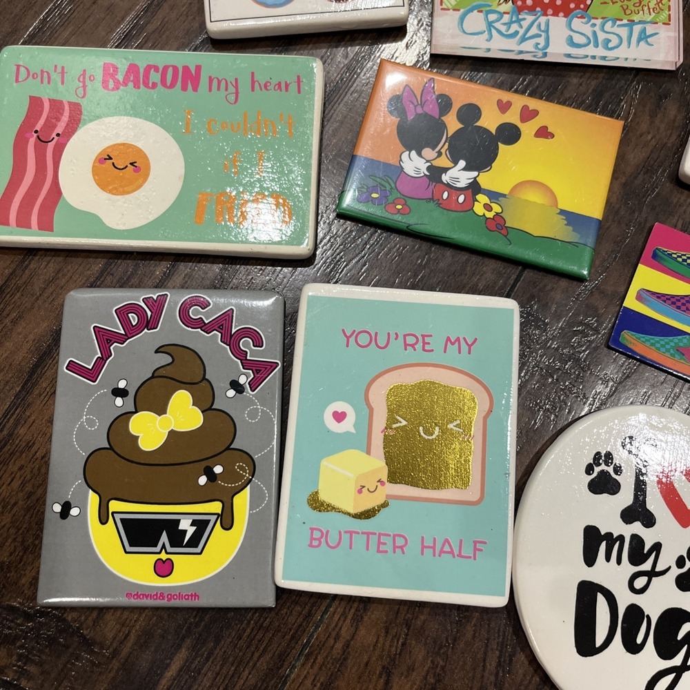 Lot of 15 Assorted Refrigerator Magnets Vintage Novelty Coca Cola Mickey Vans - Picture 5 of 6